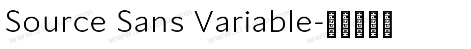 Source Sans Variable字体转换
